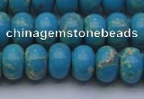 CDE2652 15.5 inches 12*16mm rondelle dyed sea sediment jasper beads