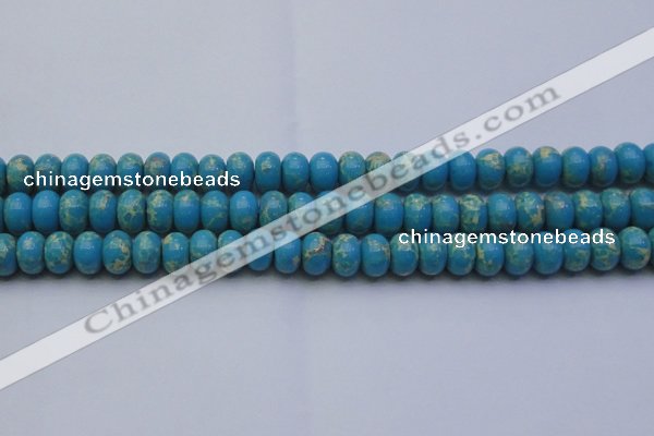 CDE2652 15.5 inches 12*16mm rondelle dyed sea sediment jasper beads