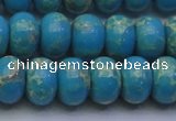 CDE2653 15.5 inches 13*18mm rondelle dyed sea sediment jasper beads