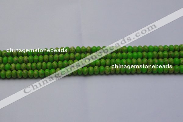 CDE2656 15.5 inches 5*8mm rondelle dyed sea sediment jasper beads