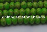 CDE2657 15.5 inches 7*10mm rondelle dyed sea sediment jasper beads