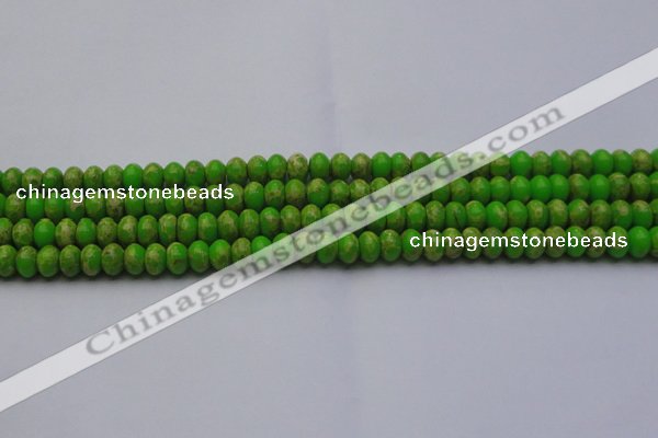 CDE2657 15.5 inches 7*10mm rondelle dyed sea sediment jasper beads