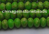 CDE2658 15.5 inches 8*12mm rondelle dyed sea sediment jasper beads