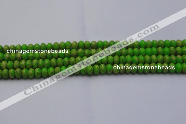 CDE2658 15.5 inches 8*12mm rondelle dyed sea sediment jasper beads