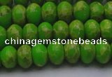 CDE2659 15.5 inches 10*14mm rondelle dyed sea sediment jasper beads