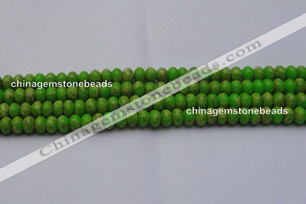 CDE2659 15.5 inches 10*14mm rondelle dyed sea sediment jasper beads