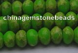 CDE2660 15.5 inches 12*16mm rondelle dyed sea sediment jasper beads