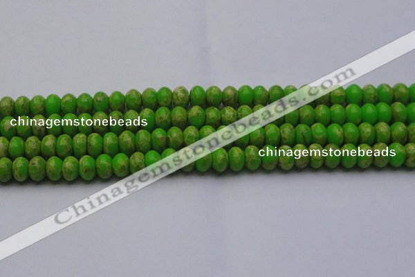 CDE2660 15.5 inches 12*16mm rondelle dyed sea sediment jasper beads