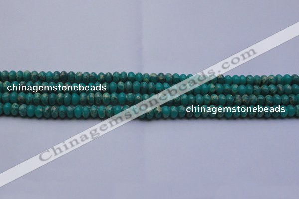 CDE2664 15.5 inches 5*8mm rondelle dyed sea sediment jasper beads