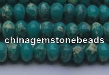 CDE2666 15.5 inches 8*12mm rondelle dyed sea sediment jasper beads