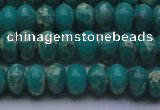 CDE2667 15.5 inches 10*14mm rondelle dyed sea sediment jasper beads