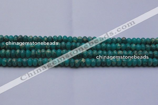 CDE2667 15.5 inches 10*14mm rondelle dyed sea sediment jasper beads