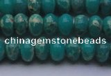 CDE2668 15.5 inches 12*16mm rondelle dyed sea sediment jasper beads