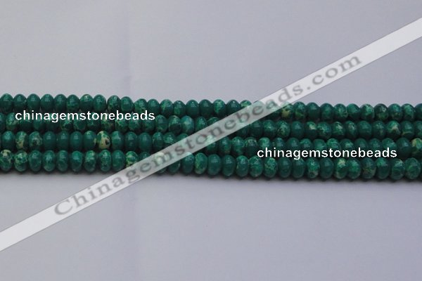 CDE2674 15.5 inches 8*12mm rondelle dyed sea sediment jasper beads