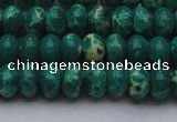 CDE2675 15.5 inches 10*14mm rondelle dyed sea sediment jasper beads