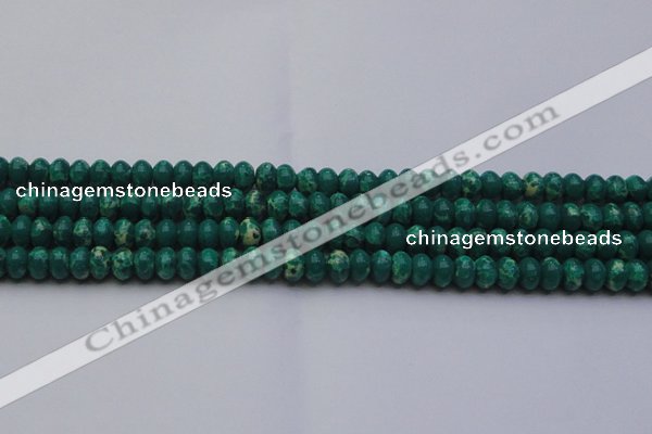 CDE2675 15.5 inches 10*14mm rondelle dyed sea sediment jasper beads