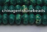 CDE2677 15.5 inches 13*18mm rondelle dyed sea sediment jasper beads