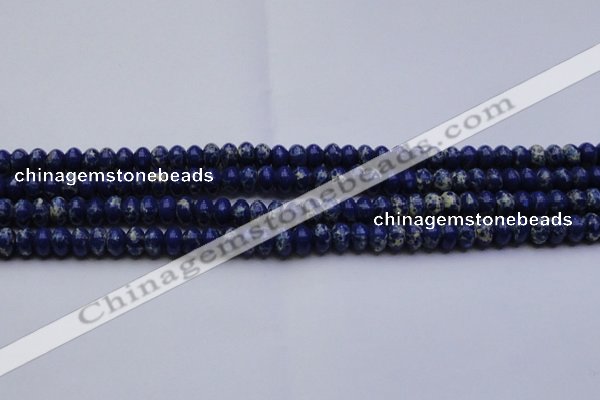 CDE2681 15.5 inches 7*10mm rondelle dyed sea sediment jasper beads