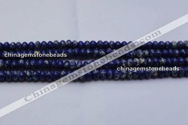 CDE2683 15.5 inches 10*14mm rondelle dyed sea sediment jasper beads