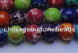 CDE2691 15.5 inches 10mm round mixed color sea sediment jasper beads