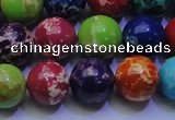 CDE2693 15.5 inches 14mm round mixed color sea sediment jasper beads