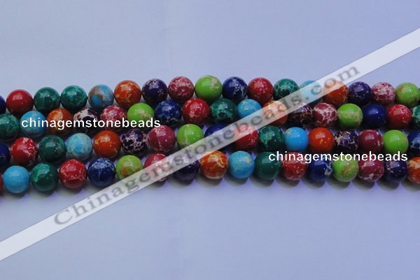 CDE2693 15.5 inches 14mm round mixed color sea sediment jasper beads