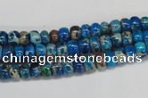 CDE274 15.5 inches 4*6mm rondelle dyed sea sediment jasper beads