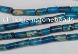 CDE278 15.5 inches 4*8mm tube dyed sea sediment jasper beads