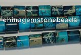 CDE280 15.5 inches 8*8mm tube dyed sea sediment jasper beads