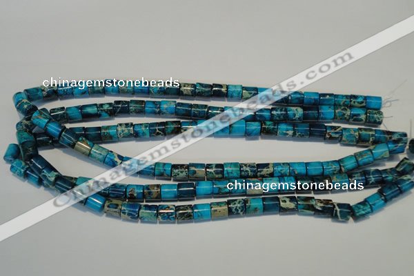 CDE280 15.5 inches 8*8mm tube dyed sea sediment jasper beads