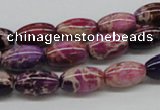 CDE30 15.5 inches 8*12mm rice dyed sea sediment jasper beads