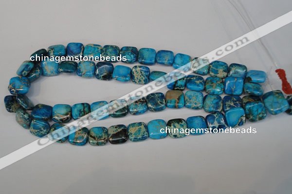 CDE300 15.5 inches 14*14mm square dyed sea sediment jasper beads