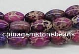 CDE31 15.5 inches 10*14mm rice dyed sea sediment jasper beads