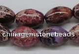 CDE32 15.5 inches 13*18mm rice dyed sea sediment jasper beads