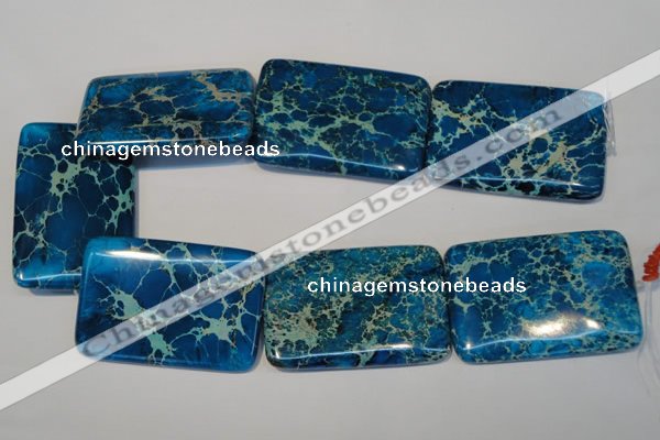 CDE335 15.5 inches 40*60mm rectangle dyed sea sediment jasper beads