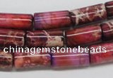 CDE34 15.5 inches 8*16mm column dyed sea sediment jasper beads