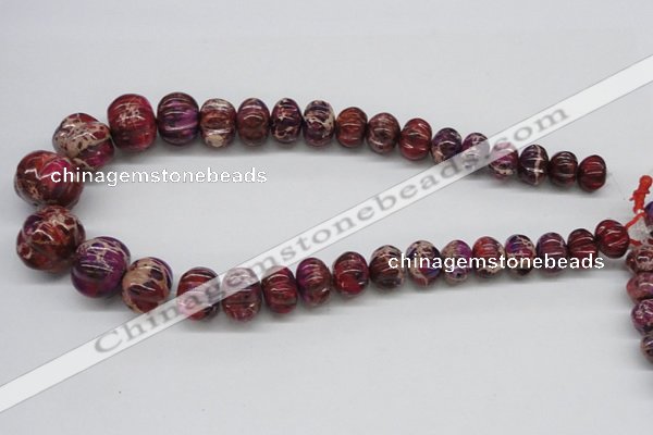 CDE35 15.5 inches multi sizes pumpkin dyed sea sediment jasper beads