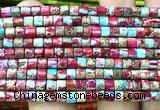 CDE3613 15 inches 4*4mm tube sea sediment jasper beads