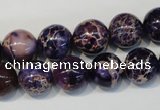 CDE364 15.5 inches 12mm round dyed sea sediment jasper beads