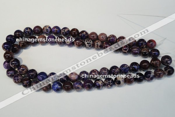 CDE364 15.5 inches 12mm round dyed sea sediment jasper beads