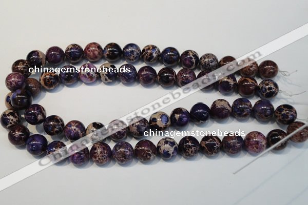 CDE365 15.5 inches 14mm round dyed sea sediment jasper beads