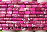 CDE3654 15 inches 4*8mm tube sea sediment jasper beads