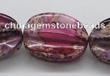 CDE37 15.5 inches 25*33mm star fruit shaped dyed sea sediment jasper beads