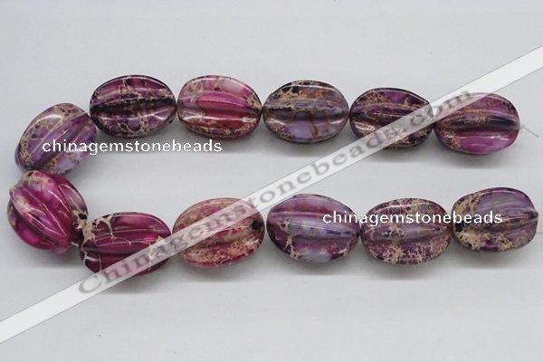 CDE37 15.5 inches 25*33mm star fruit shaped dyed sea sediment jasper beads