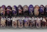 CDE373 15.5 inches 7*14mm rondelle dyed sea sediment jasper beads