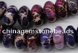 CDE374 15.5 inches 8*16mm rondelle dyed sea sediment jasper beads