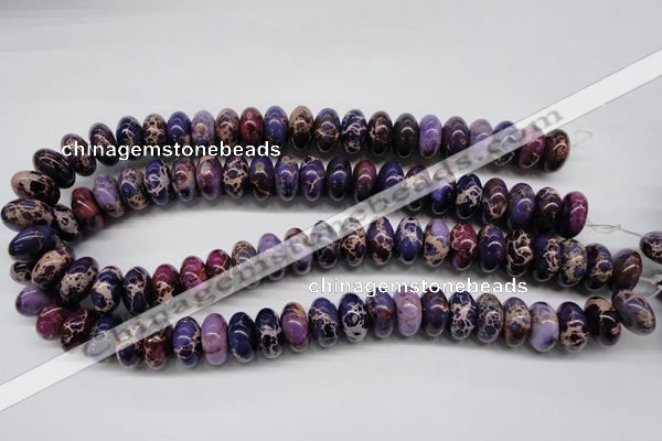 CDE374 15.5 inches 8*16mm rondelle dyed sea sediment jasper beads