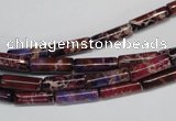 CDE376 15.5 inches 4*12mm tube dyed sea sediment jasper beads