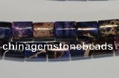 CDE380 15.5 inches 8*10mm tube dyed sea sediment jasper beads