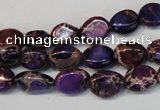 CDE389 15.5 inches 10*12mm nugget dyed sea sediment jasper beads